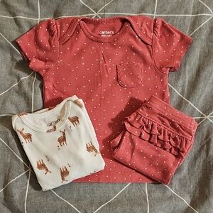 Carter's Pink and White Polka Dot Outfit